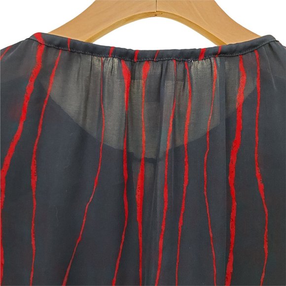 Michael Kors Women's Blouse Size Large Navy - Picture 6 of 10